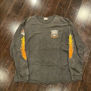 American Vintage Gray and Orange Long Sleeve Tee
